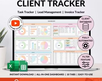 Invoice Tracker Tabelle, Kunden Zahlungs-Manager (Excel & Google Sheets Vorlage)