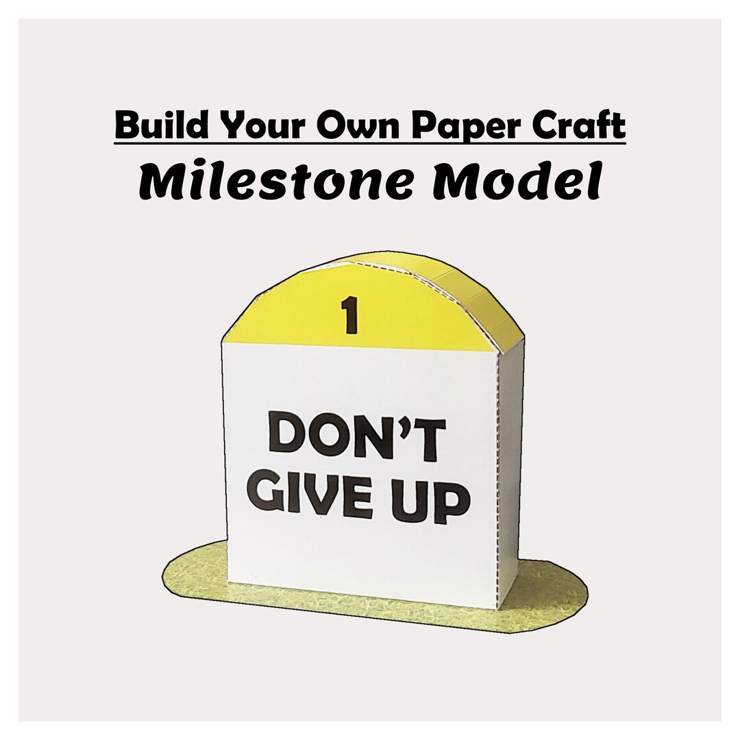 Build Your Own Diorama - Milestone (DIY Paper Model Template) - Etsy UK