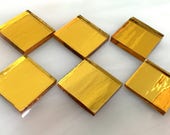INCA GOLD MIRROR - Colored Glass Mirror - Mosaic Tile Supply M9