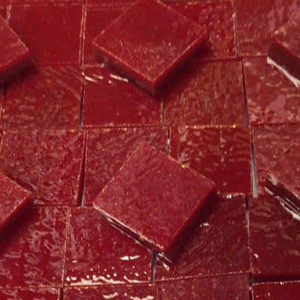 DARK RED Valentine Opal Stained Glass Tile Mosaic C7