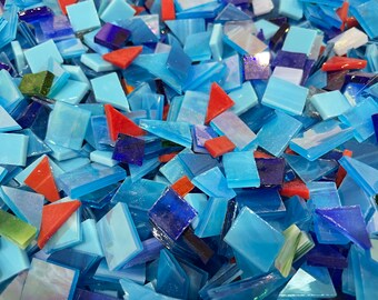 PAINTED SKY - 150pc Stained Glass Mosaic Tiles B4