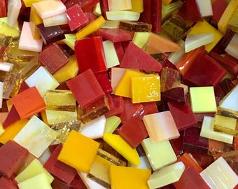 FLOWER COLOR MIX Small Mosaics Red Orange Yellow  B32