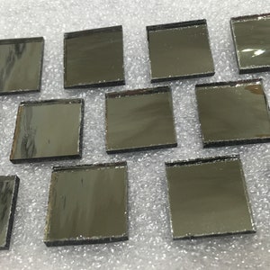 RARE - Spectrum Gunmetal Gray Mirror Colored Glass Mosaic Tile Supply M6