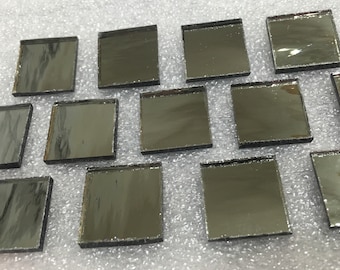 RARE - Spectrum Gunmetal Gray Mirror Colored Glass Mosaic Tile Supply M6