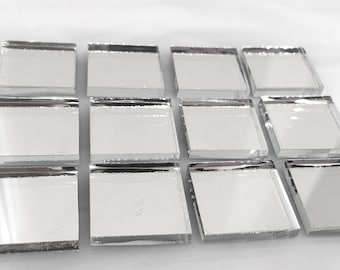 MIRROR TILE All Sizes - Stained Glass Mosaic Supply M9