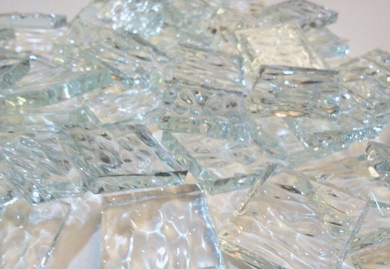 CLEAR ICE All Sizes Textured Mosaic Transparent Double Granite i-2