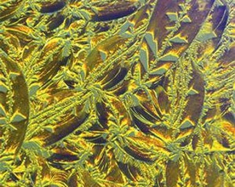 Only 1-LIMITED - GOLD DICHROIC 1/2” Non-Fusible Stained Glass Mosaic Tile T14