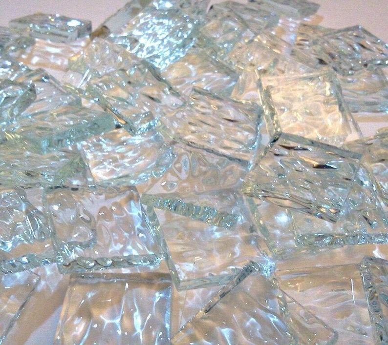 CLEAR ICE All Sizes Textured Mosaic Transparent Double Granite i-2