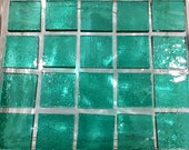 3 4 AQUA TEAL BLUEGREEN Stained Glass Mosaic Tile Supply A43