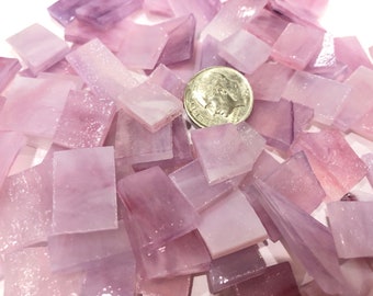 LAVENDER PINK GLAZE Mosaics Stained Glass Tile i-5