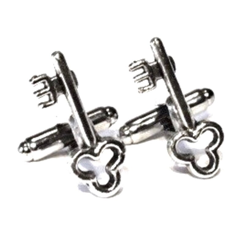 Silver Skeleton Key Cufflinks Men's Handcrafted Key to Etsy