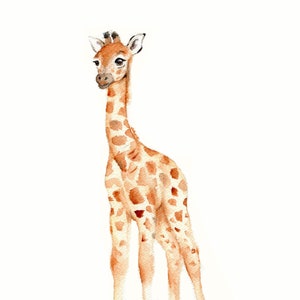 Giraffe art print, giraffe nursery decor,  African giraffe art, safari prints, giraffe wall art, baby gifts, baby giraffe