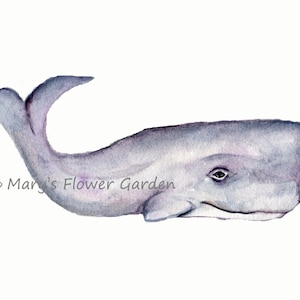 Whale Nursery Print, nautical nursery decor, whale wall decor, coastal decor, nautical nursery theme, nautical wall art, whale art