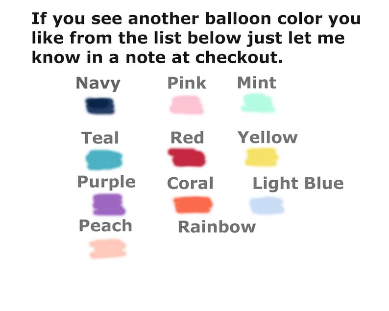 Peut inclure: Un tableau montrant diff&eacute;rentes couleurs de ballons, notamment le bleu marine, le rose, la menthe, le bleu sarcelle, le rouge, le jaune, le violet, le corail, le bleu clair, la p&ecirc;che et l'arc-en-ciel.