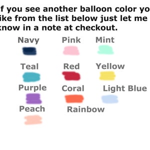 Op de afbeelding: Een grafiek met verschillende ballonkleuren, waaronder marineblauw, roze, mint, teal, rood, geel, paars, koraal, lichtblauw, perzik en regenboog.