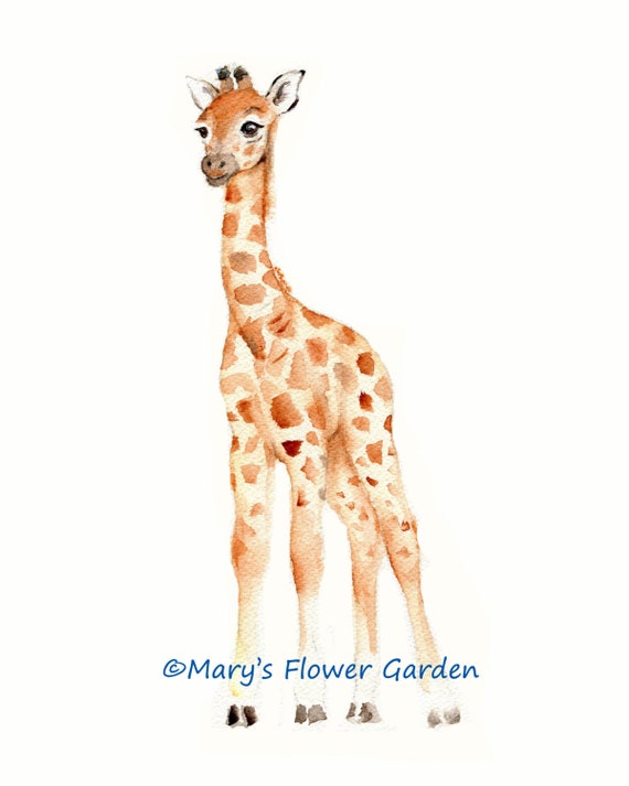 Giraffe Art Print Giraffe Nursery Decor African Giraffe Art - Etsy