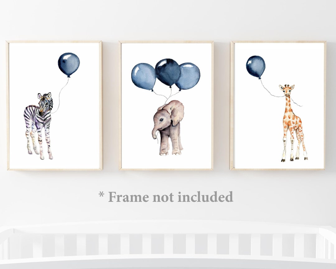 Nursery Wall Art Boy Nursery Decor Baby Animal Prints Baby Boy Wall