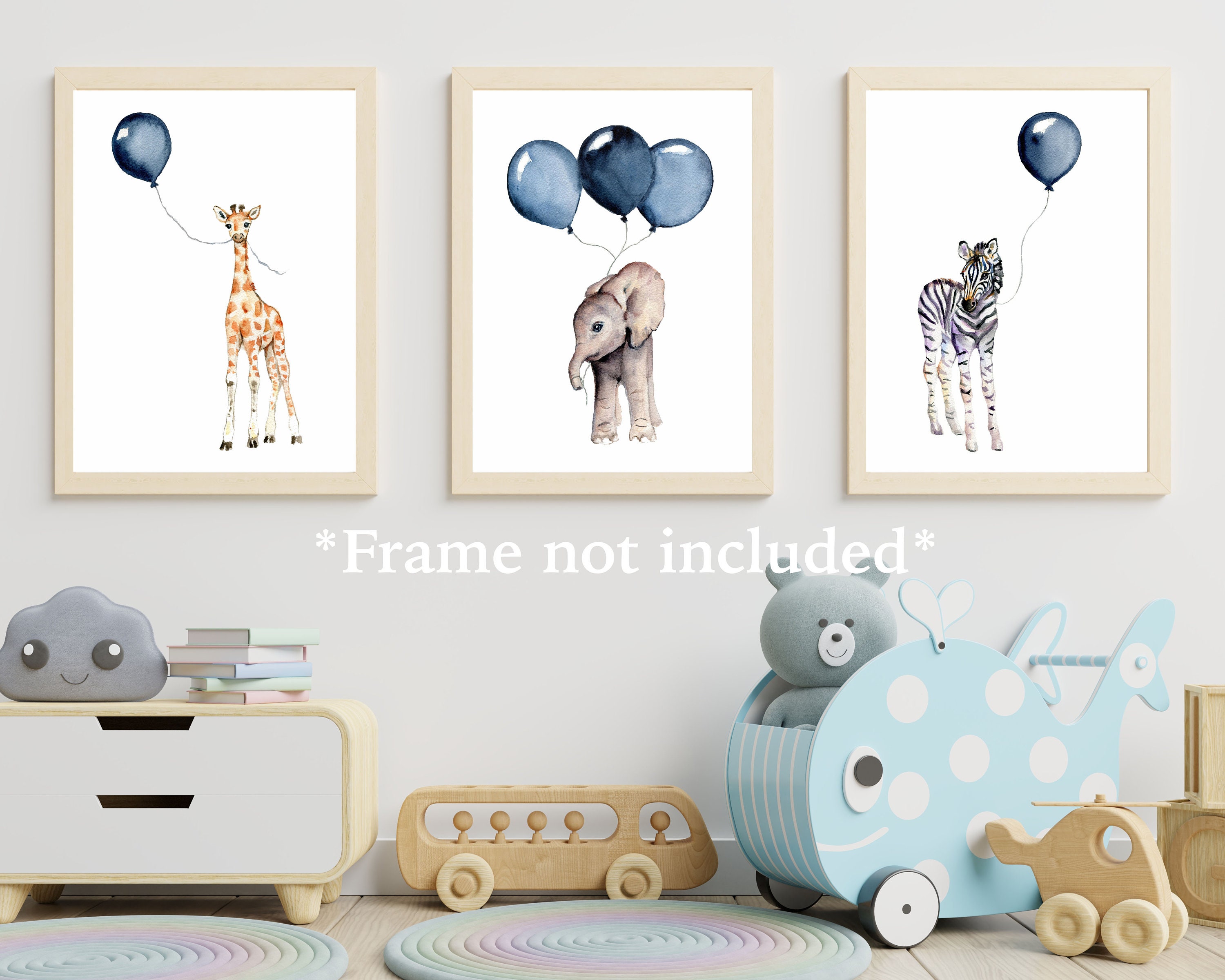 Nursery Wall Art Boy Nursery Decor Baby Animal Prints Baby Boy - Etsy UK