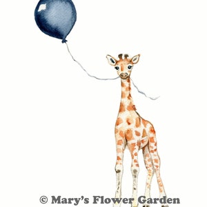 baby nursery decor, Navy nursery, boys wall art, baby boy nursery, watercolor prints, baby animal art, safari nursery image 5