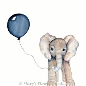 baby nursery decor, Navy nursery, boys wall art, baby boy nursery, watercolor prints, baby animal art, safari nursery image 2