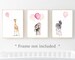 nursery decor girl pink and gray, baby wall art animals, pastel pink nursery 