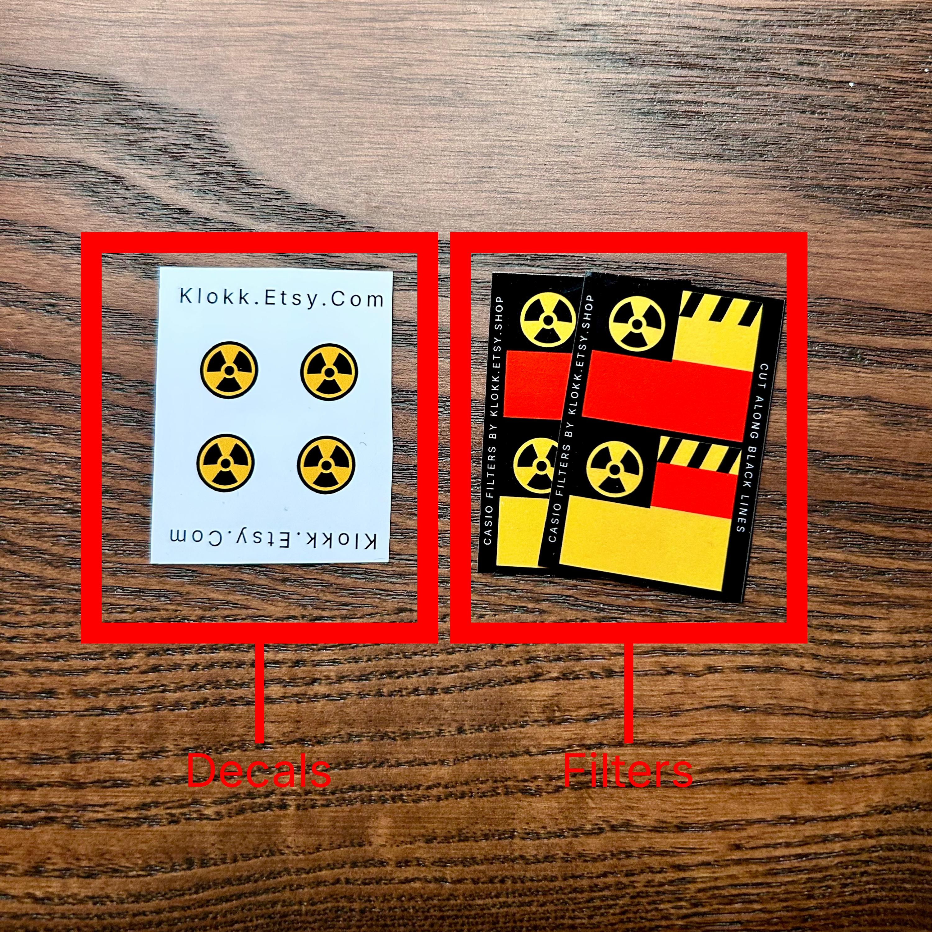 Casio AE-1200 Fallout Warning Modification Set Filter & Decal - Etsy