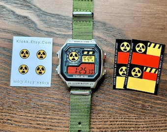 Casio AE-1200 Fallout Warning Modification Set Filter & Decal