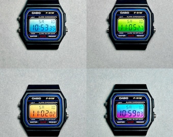 Majestic Sunrise -casio Royale AE-1200WHUB W/ Stainless Steel Band