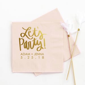 Personalized Napkins for Wedding Reception