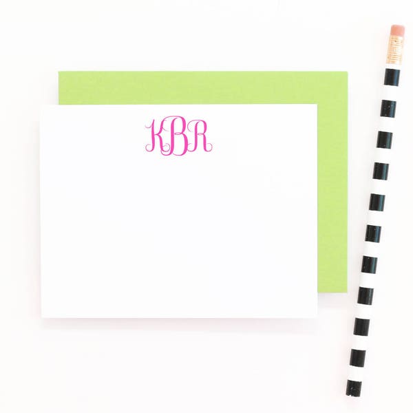 Monogram Stationery Set Personalized Stationary Monogrammed Stationery for Girls Custom Note Cards Personalised Stationary Thank You Notes