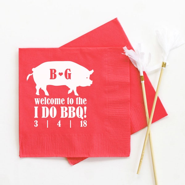 I Do Bbq Napkins Etsy