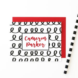 Personalized Gift Note Card Set Script Stationary Custom Thank You Notes Personalised Stationery Set Bridesmaids Gift