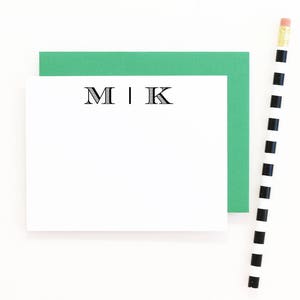 Papelería para parejas Papelería personalizada con monogramas Notas de agradecimiento para bodas Tarjetas de notas planas personalizadas
