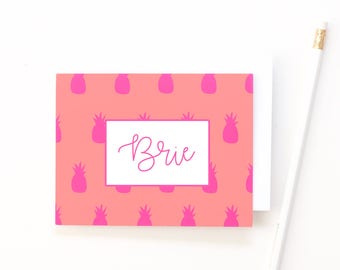 Personalized Stationery Set Custom Stationary for Girls Thank You Note Cards