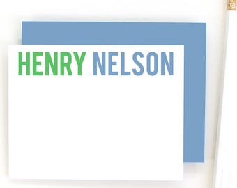 Boys Personalized Stationery- Kids Stationary- Stationery Set for Boys- Personalized Thank You Note for Kids