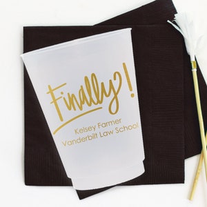 Personalized Graduation Cups Medical School Graduation Party Decorations Law School Grad Party Favors