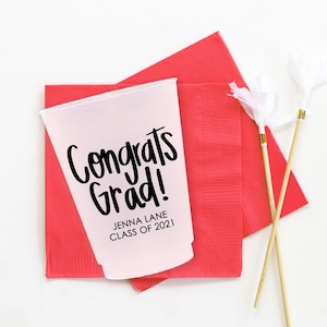 Personalized Graduation Cups Graduation Party Decorations Custom Plastic Cups Party Favors Class of 2025