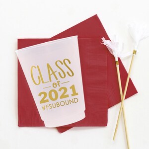 Graduation Cups Class of 2025 Personalized Cups Graduation Party Decorations Custom Plastic Cups College Grad