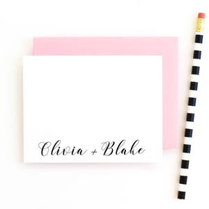 Personalisierte Hochzeit stationär benutzerdefinierte Paare Briefpapier personalisierte Hochzeit Dankeschön Grußkarten personalisierte Paare stationär Skript