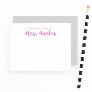 Personalized Teacher Stationary Personalized Stationery Set From The Desk Of Stationary Teacher Gifts Note Cards for Teachers Personalised