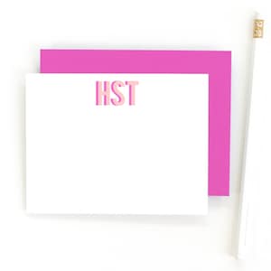Monogram Stationery for Girls- Personalized Stationary for Kids- Girls Stationery Set- Kids Thank You Notes