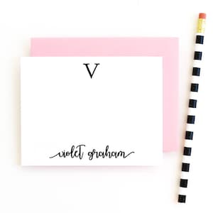Personalized Monogrammed Stationary Personalized Stationery Set Custom Monogram Stationary for Girls Thank You Note Cards Bridesmaids Gift