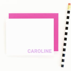 Articoli di cancelleria personalizzati per ragazze, set di cancelleria personalizzati per bambini, biglietti di auguri personalizzati per bambini, articoli di cancelleria per ragazze, biglietti di ringraziamento personalizzati per bambini