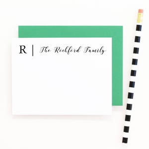 Family Stationery Personalized Stationary Set Custom Family Note Cards Monogram Stationary Family Thank You Notes Personalised Stationery