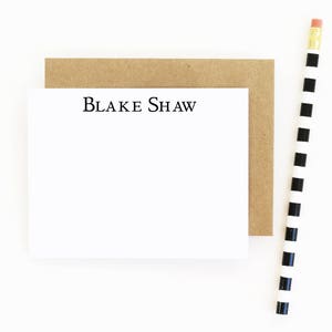 Briefpapier für Männer Personalisierter Briefpapier-Satz Benutzerdefinierte Geschäfts-flache Anmerkungs-Karten Professionelle männliche Danke-Notiz-Geschenke für Mann-Väter