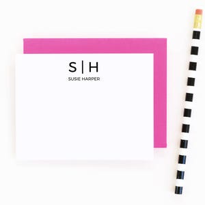 Personalized Monogrammed Stationery Personalized Stationary Set Monogram Stationery for Girls Custom Note Cards Personalised Thank You Notes