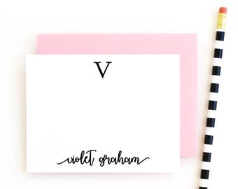 Personalized Monogrammed Stationary Personalized Stationery Set Custom Monogram Stationary for Girls Thank You Note Cards Bridesmaids Gift