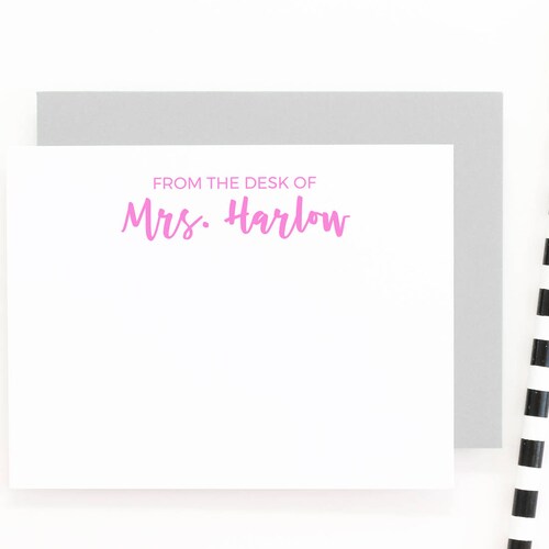 Personalized Teacher Stationary Personalized Stationery Set - Etsy