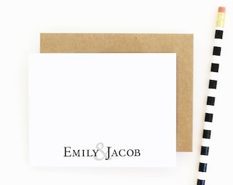 Couples Personalized Stationary Personalized Wedding Stationery Wedding Thank You Notes Couples Shower Gift Bridal Shower Couples Note Cards