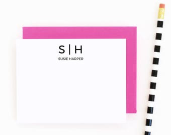 Personalized Monogrammed Stationery Personalized Stationary Set Monogram Stationery for Girls Custom Note Cards Personalised Thank You Notes